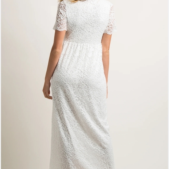 PinkBlush Whi Lace Mesh
Overlay Maternity Maxi Dress
$17 $98| Size: L (Maternity - Picture 7 of 7